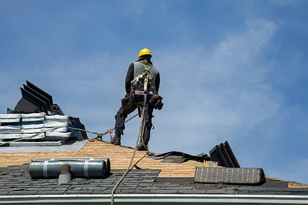 Professional Gutter Installation technician working in Lawton, MI